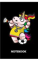 Notebook: Soccer Unicorn Germany Fan