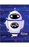 Ethan: Personalized Large Print Discreet Internet Website Password Organizer, Birthday, Christmas, Friendship Gifts for Men, Teens, and Boys, 8 1/2 X 11