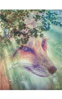 Forest Wolf Composition Notebook, Blank Sketch Paper