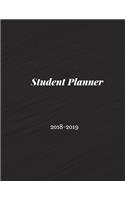 Student Planner 2018-2019: Student Planner Book, High School Student Planners, Undated Student Planner, College Weekly Planner, Elementary Student Planners, 2018-2019 Academic Planner, Black Theme