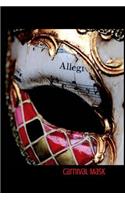 Carnival Mask: Blank Line Journal