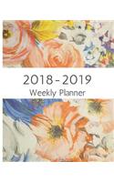 2018-2019 Weekly Planner: Calendar, Journal Notebook, Easily organize, Inspirational Quotes and Floral Lettering Cover(1 Weekly Planner)