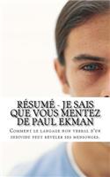 Résumé - Je sais que vous mentez de Paul Ekman