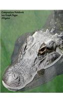 Composition Notebook 100 Graph Pages Alligator: 1 Subject Notebook Featuring Alligator Oil Portrait