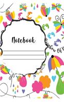 Notebook: Half Graph Half Blank Paper Journal - Ideal For Sketching - Journal Keeping -Graph Creation - With a Stunning Glossy, Rainbow Designer Cover