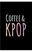 Coffee & Kpop: Blank Lined Journal