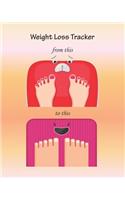 Weight Loss Tracker: From This to This: Daily Log and Journal