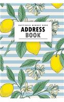 Address Book: Vintage Lemon a Happiness Address Book **With A-Z Tabs** Address, Phone, Email, Emergency Contact, Birthday