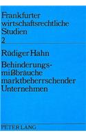 Behinderungsmissbraeuche marktbeherrschender Unternehmen