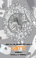 Libri da colorare per adulti - Uccelli e animali - Animali - Gatti