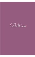 Betrice: notebook with the name on the cover, elegant, discreet, official notebook for notes, dot grid notebook,