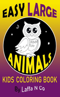 Easy Large Animals Kids Coloring Book