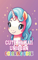 Cute Kawaii Unicorn Coloring Book