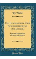 Das Bundesgesetz Über Schuldbetreibung und Konkurs: Für den Praktischen Gebrauch Erläutert (Classic Reprint)