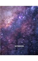 Notebook. Galaxy Cover. Composition Notebook. College Ruled. 8.5 x 11. 120 Pages.