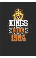 Kings Are Born In 1984: Graph Paper Notebook / Journal (6 X 9 - 5 Squares per inch - 120 Pages) - Birthday Gift Idea