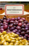 My Mediterranean Cookbook: Vintage Old Style Recipe Journal Notebook - 100 pages 6 x 9 inches Log Book
