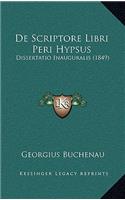 De Scriptore Libri Peri Hypsus