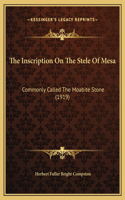 Inscription On The Stele Of Mesa