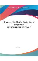 Jews Are Like That! a Collection of Biographies