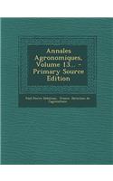 Annales Agronomiques, Volume 13... - Primary Source Edition