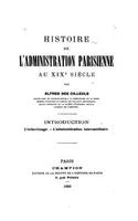Histoire de l'administration parisienne au XIXe siècle