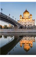 A Lovely View of the Cathedral of Christ the Saviour Moscow Russia: 150 Page Lined Notebook/Diary