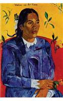 "Woman with a Flower" by Paul Gauguin - 1891: Journal (Blank / Lined)