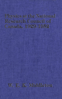 Physics at the National Research Council of Canada