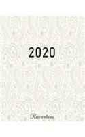 Reservations 2020: Reservation Book for restaurants, bistros and hotels - 370 pages - 1 day=1 page