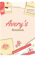 Avery First Name Avery Notebook
