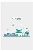 Athens Minimalist Travel Notebook [Lined] [6x9] [110 pages]