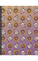 Four Year Monthly Planner and Calendar 2020-2023: Happy Chocolate Frosted Donuts and Angry Hot Coffee on Purple Brown Background Cover. Fun Date Schedule Journal for All Ages.