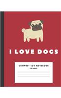 I LOVE DOGS Cute Notebook