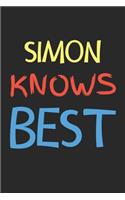 Simon Knows Best: Lined Journal, 120 Pages, 6 x 9, Simon Personalized Name Notebook Gift Idea, Black Matte Finish (Simon Knows Best Journal)