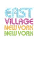 East Village NYC New York Vintage Throwback Design 120 Page Notebook Lined Journal