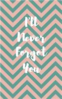 I'll Never Forget You: Internet Password Username Protection and Log Book Organizer with Alphabet Tabs - Modern Journal with Calligraphy Hand Lettering Design for Email Ad