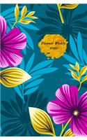 Planner Weekly 2020: Calendar Planner with 12 Months and Weekly Planner Schedule for Organizer Agenda Schedule Notebook Journal and Business with Beautiful Floral Design