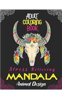 Adult Coloring Book, Stress Relieving Mandala Animal Designs