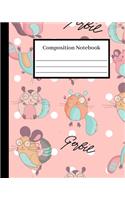 Composition Notebook: Adorable Wide Ruled School Journal with 100 Pages and a Cute Gerbil Pattern Design for Students, Teachers, Adults, Kids or Teens who love writing in