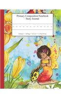 Primary Composition Notebook Story Journal: Educational Writing and Drawing Handwriting Activity Workbook(41 African American Black Girl Fairy)