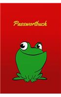 Passwortbuch: Funny Frog 120 Dot Grid Notizbuch Seiten - Bullet Diary Journal Passwortbuch F