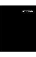 Notebook: Unlined Notebook - Large (8.5 X 11 Inches) - Blank Notebook - Sketch Book - 100 Pages - Black Glossy Cover: Unlined Notebook - Large (8.5 X 11 Inches) - Blank Notebook - Sketch Book - 100 Pages - Black Glossy Cover