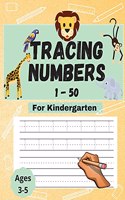 Tracing Numbers 1-50 For Kindergarten