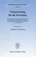 Verantwortung Fur Die Forschung