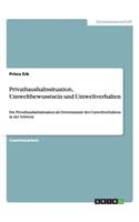 Privathaushaltssituation, Umweltbewusstsein und Umweltverhalten