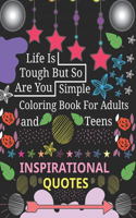 Simple Coloring Book For Adults and Teens Inspirational Quotes
