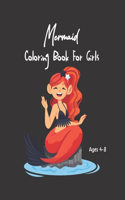 Mermaid Coloring Book For Girls Ages 4-8