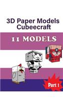 3D Paper Models Cubeecraft 11 MODELS