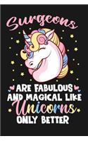 Surgeons Are Fabulous And Magical Like Unicorns Only Better: 100 page Blank lined 6 x 9 journal to jot down your ideas and notes